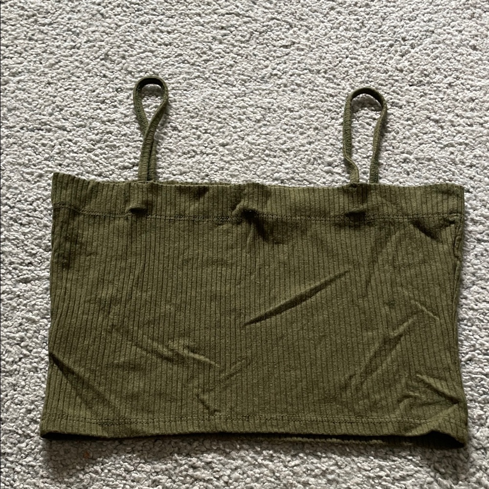 Emma & Sam Olive Green Crop Top